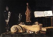 Sebastian Stoskopff Still-Life with Statuette and Shells oil painting reproduction